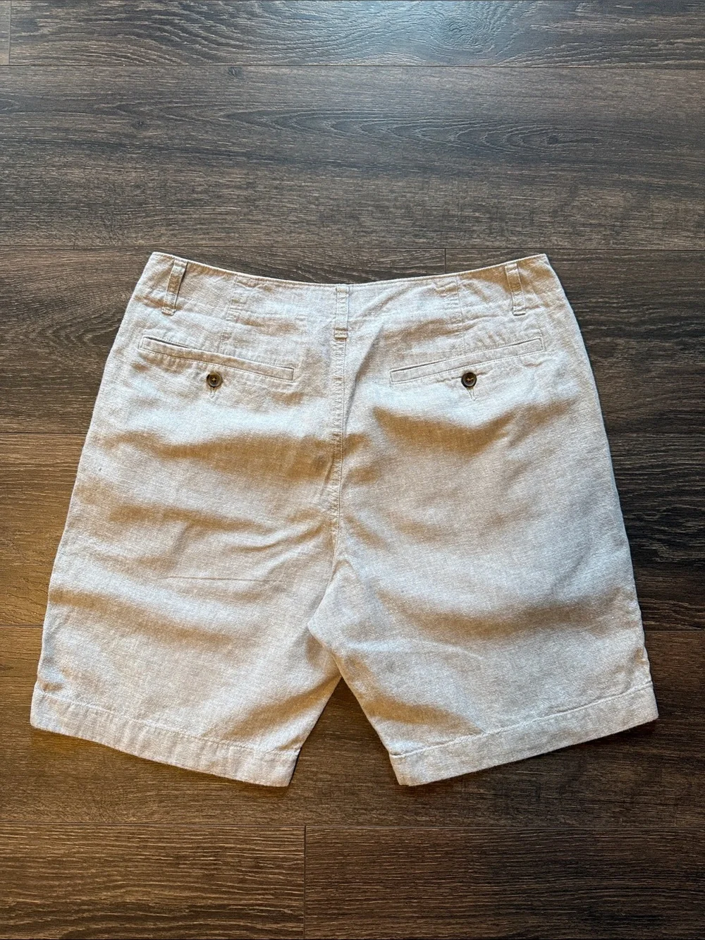 J. Crew Men's Light Gray Linen-Blend Flat Front Shorts